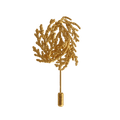 Broche Prendedor Hoja Pino Espiral - Joyería Botánica | Liz de la Cruz