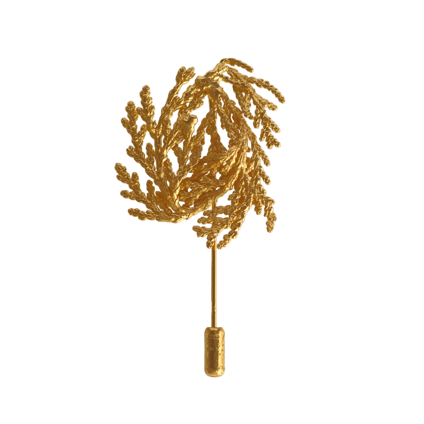 Broche Prendedor Hoja Pino Espiral - Joyería Botánica | Liz de la Cruz