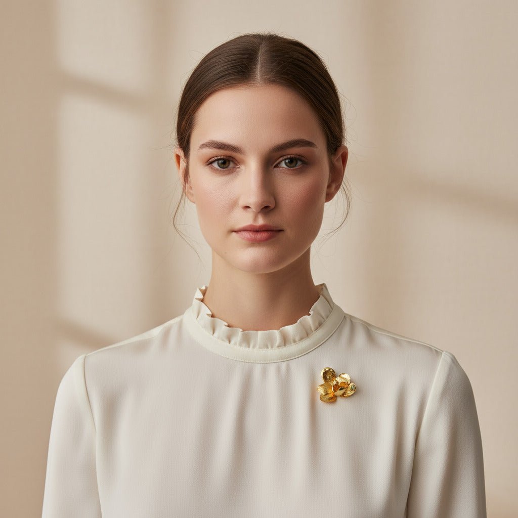 Broche Prendendor Orquidea Phalaenopsis Baby - Joyería Botánica | Liz de la Cruz