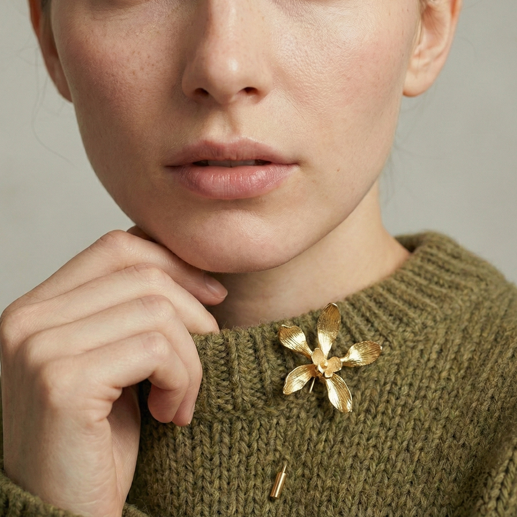 Broche Orquidea Encyclia Oncidioides