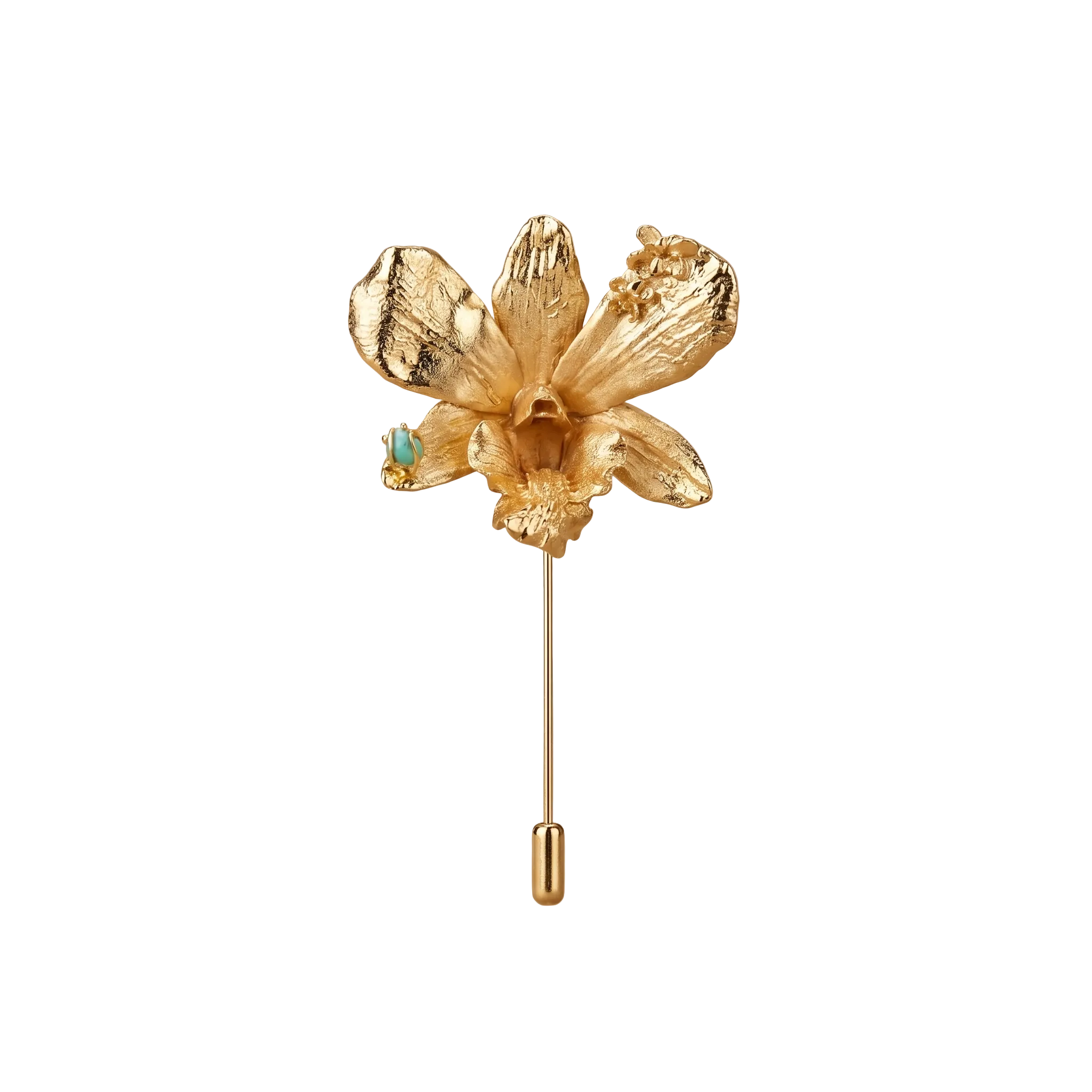 Broche Orquidea Dendrobium Sauco Esmeralda
