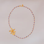 Collar Cuarzo Amatista Orquídea Chocolate - Joyería Botánica | Liz de la Cruz