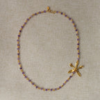 Collar Cuarzo Amatista Orquidea Encyclia Oncidioides - Joyería Botánica | Liz de la Cruz