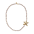 Collar Cuarzo Amatista Orquidea Encyclia Oncidioides - Joyería Botánica | Liz de la Cruz