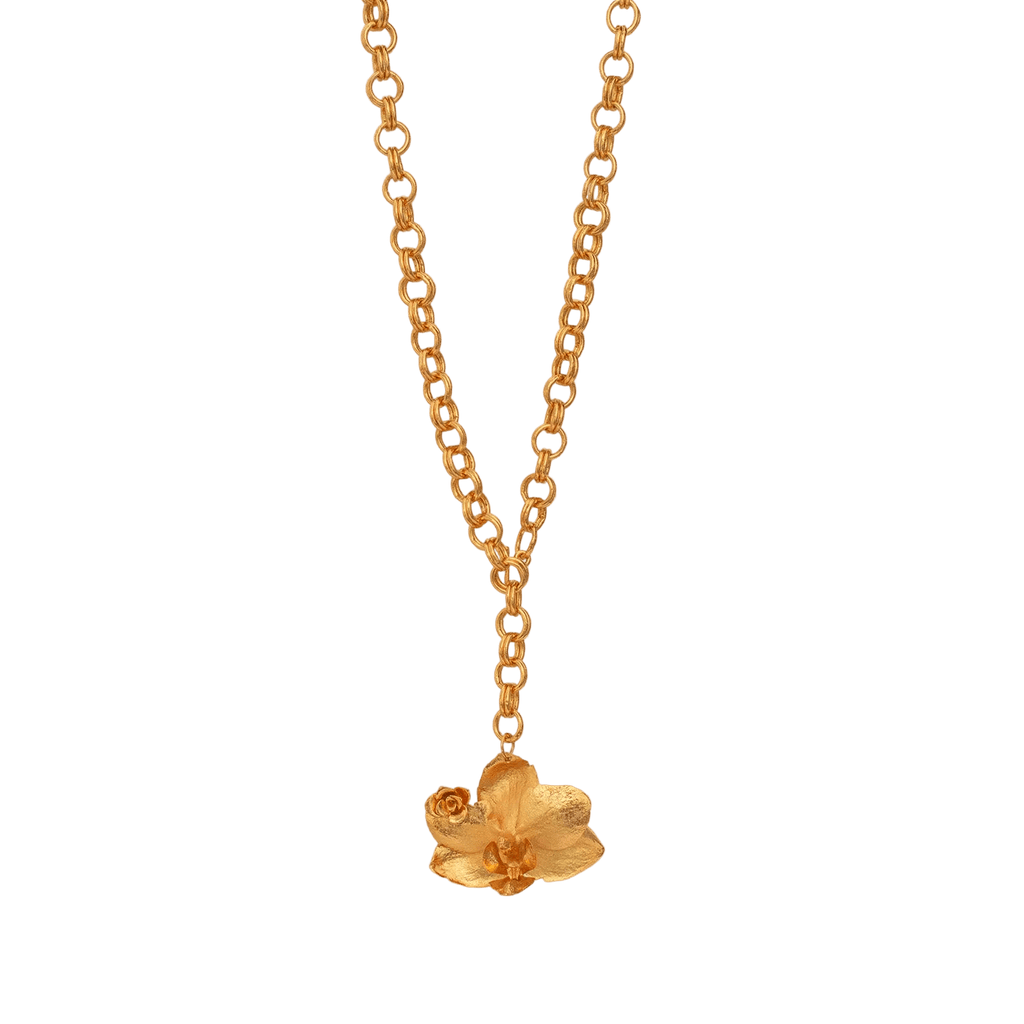 Collar Eslabonado Orquidea Phalaenopsis Suculenta - Joyería Botánica | Liz de la Cruz