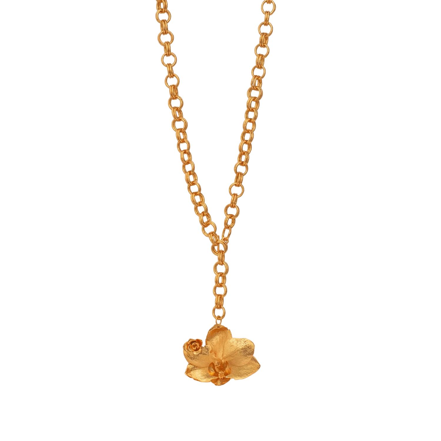 Collar Eslabonado Orquidea Phalaenopsis Suculenta - Joyería Botánica | Liz de la Cruz