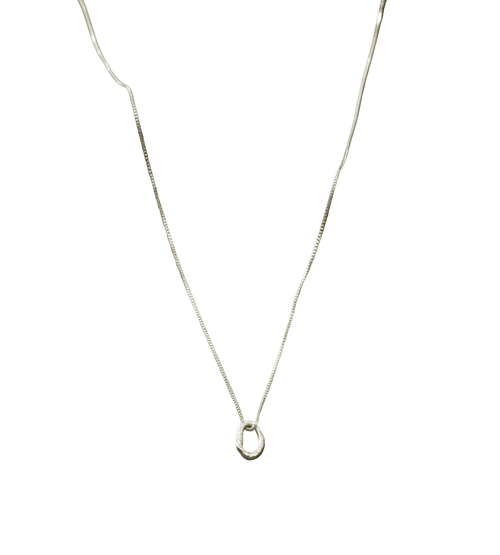 Collar Gargantilla Aro Mini Ramita Palma Plata - Joyería Botánica | Liz de la Cruz