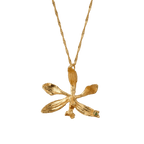 Collar Gargantilla Orquidea Encyclia Oncidioides Esmeralda - Joyería Botánica | Liz de la Cruz