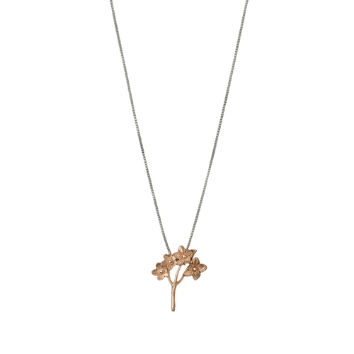 Collar Gargantilla Plata Ramita Sauco - Joyería Botánica | Liz de la Cruz