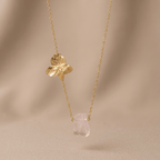 Collar Hortensia Cuarzo Grande - Joyería Botánica | Liz de la Cruz