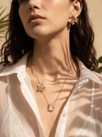 Collar Hortensia Cuarzo Grande - Joyería Botánica | Liz de la Cruz