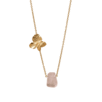 Collar Hortensia Cuarzo Grande - Joyería Botánica | Liz de la Cruz