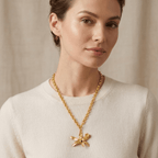 Collar Orquidea Lluvia de Cereza - Joyería Botánica | Liz de la Cruz