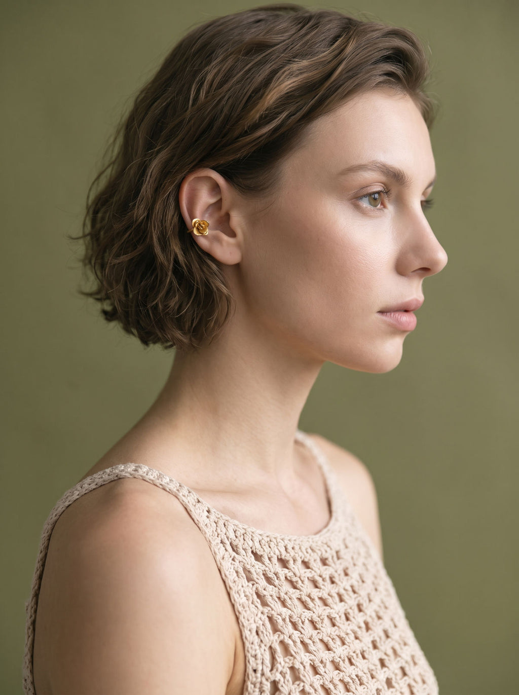 Earcuff Flor Suculenta