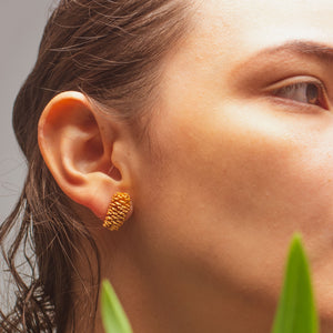 Aretes Topo Semilla Aliso Natural