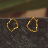 Aretes Topo Ramita Aro