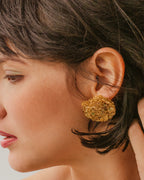 Aretes Luffa Estropajo Grande Esmeralda