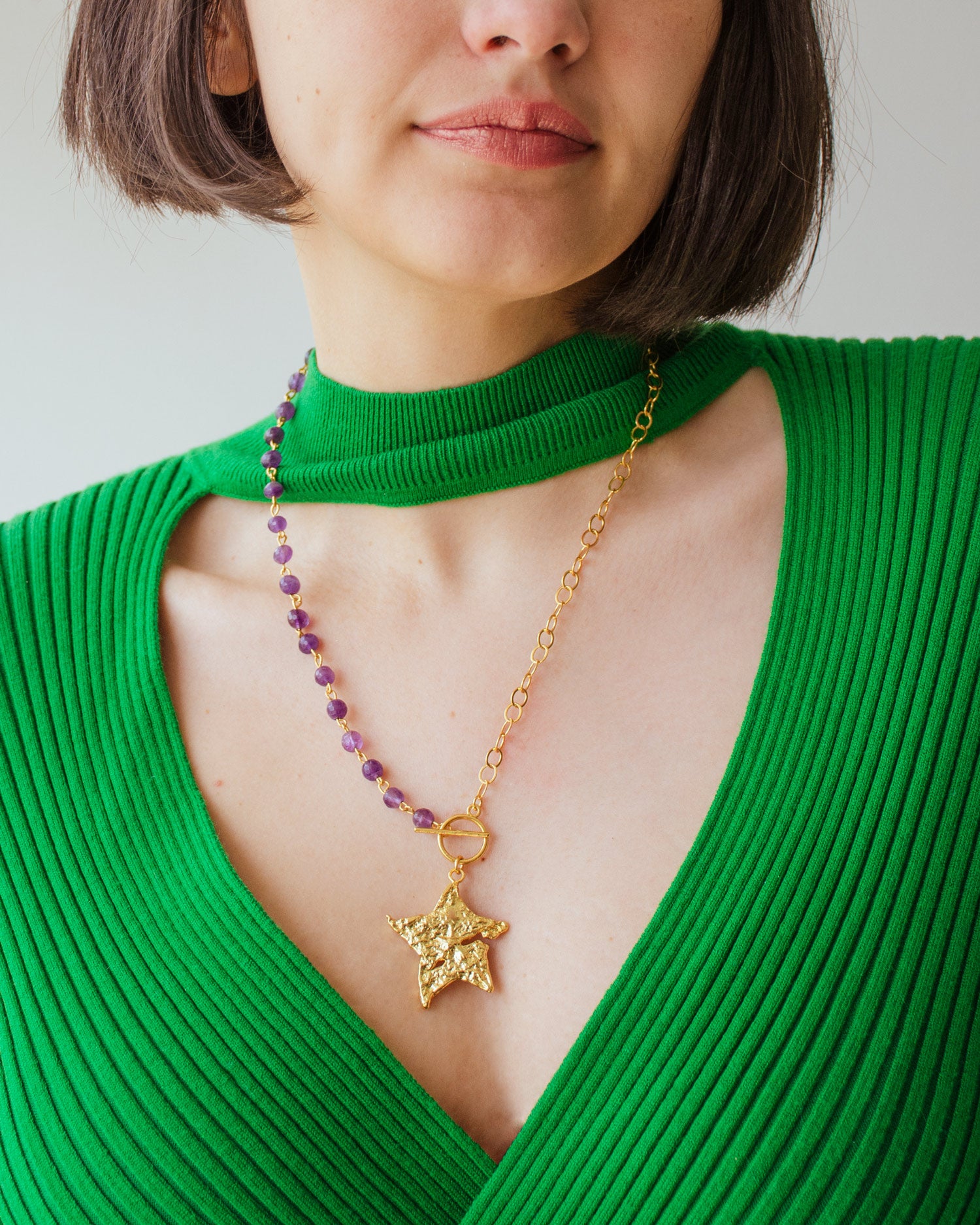 Collar Cuarzos Estrella Carambolo