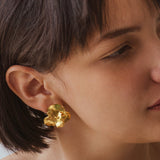 Aretes Topo Flor Hortensia Inmortalizado