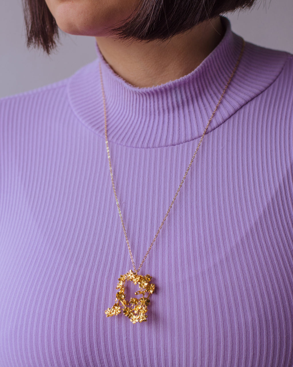 Collar Rama Grande Mini Flor Sauco