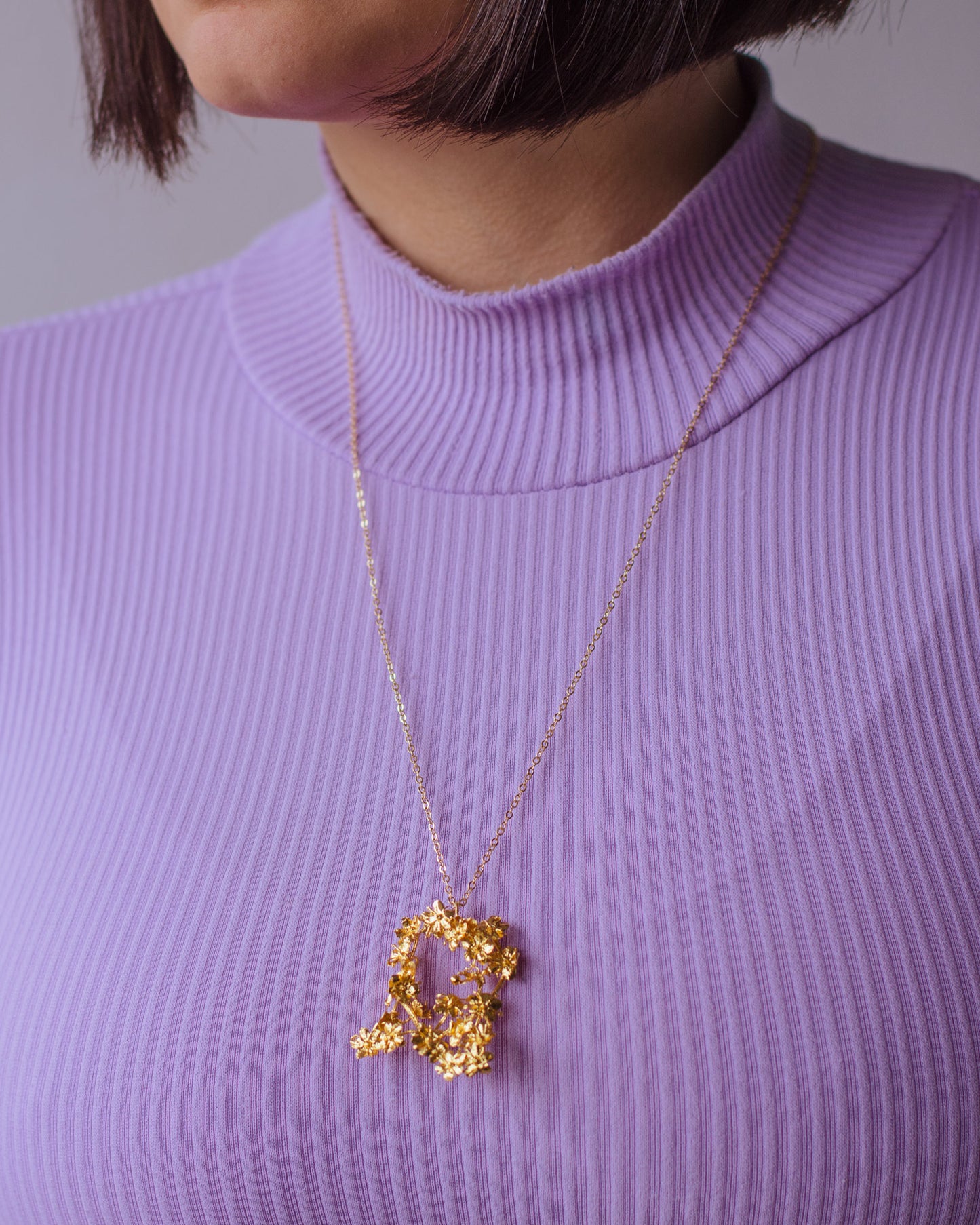 Collar Rama Grande Mini Flor Sauco