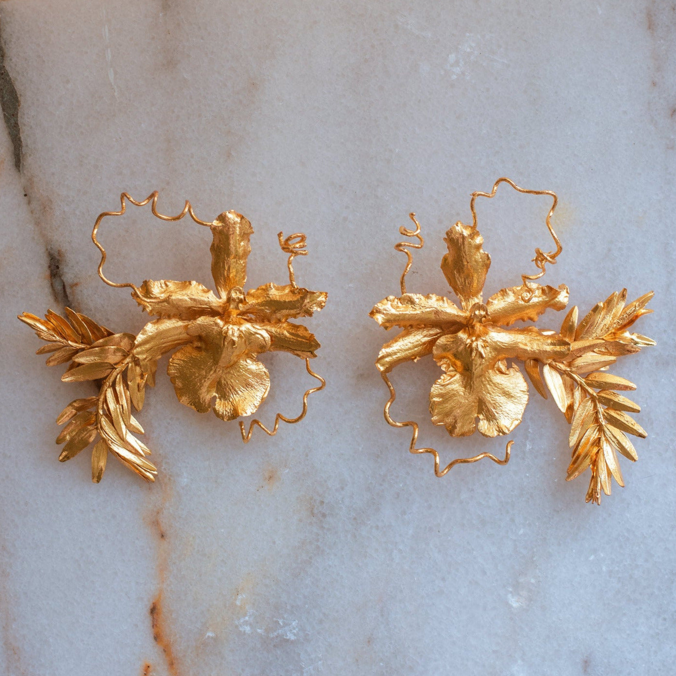 Aretes Orquidea Odontoglossum Romeron Enredadera