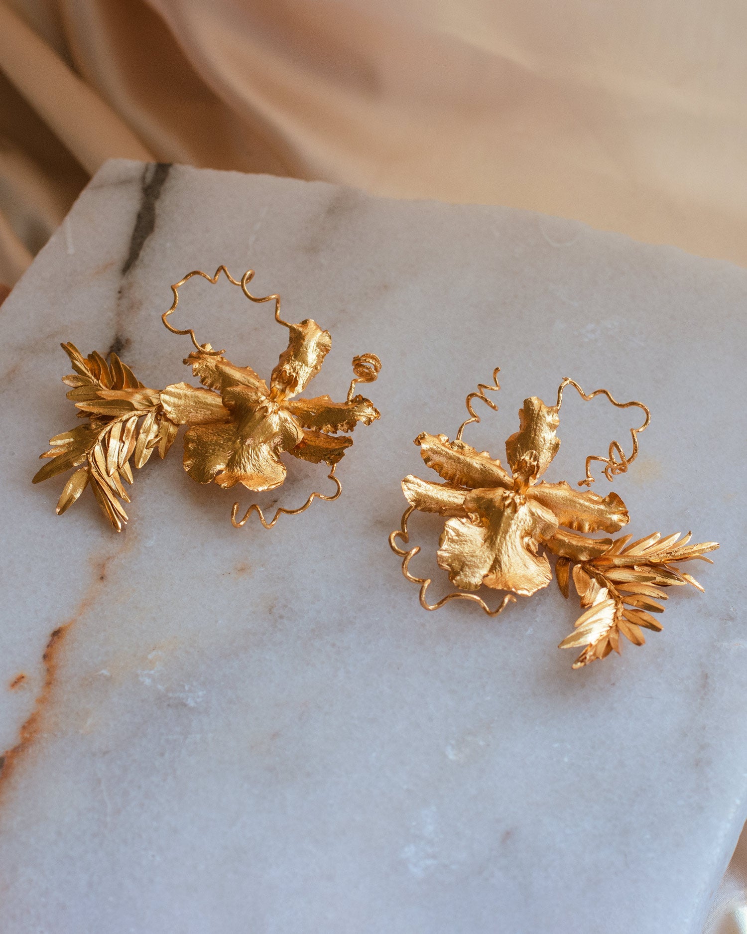 Aretes Orquidea Odontoglossum Romeron Enredadera