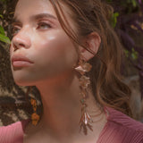 Aretes Largos Hortensia Lirios