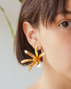 Aretes Lirio Agapanto - Joyería Botánica | Liz de la Cruz