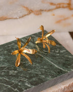 Aretes Lirio Agapanto - Joyería Botánica | Liz de la Cruz