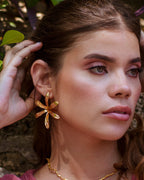 Aretes Lirio Agapanto - Joyería Botánica | Liz de la Cruz